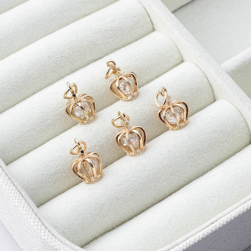 临兰铜包锆石镀金包金保色吊坠