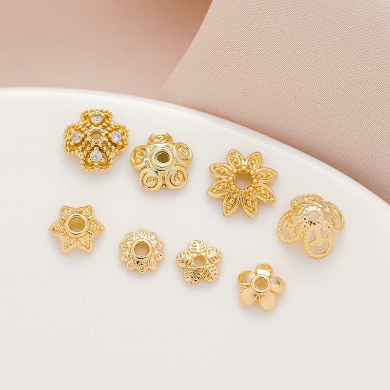 临兰包金镀金保色花托珠托