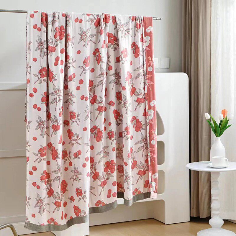 대외 무역 잉여 주문 처리 대나무 섬유 삼층 거즈 수건 이불 에어컨 이불 다목적 담요