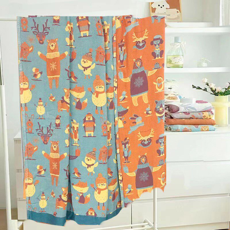 대외 무역 잉여 주문 처리 대나무 섬유 삼층 거즈 수건 이불 에어컨 이불 다목적 담요