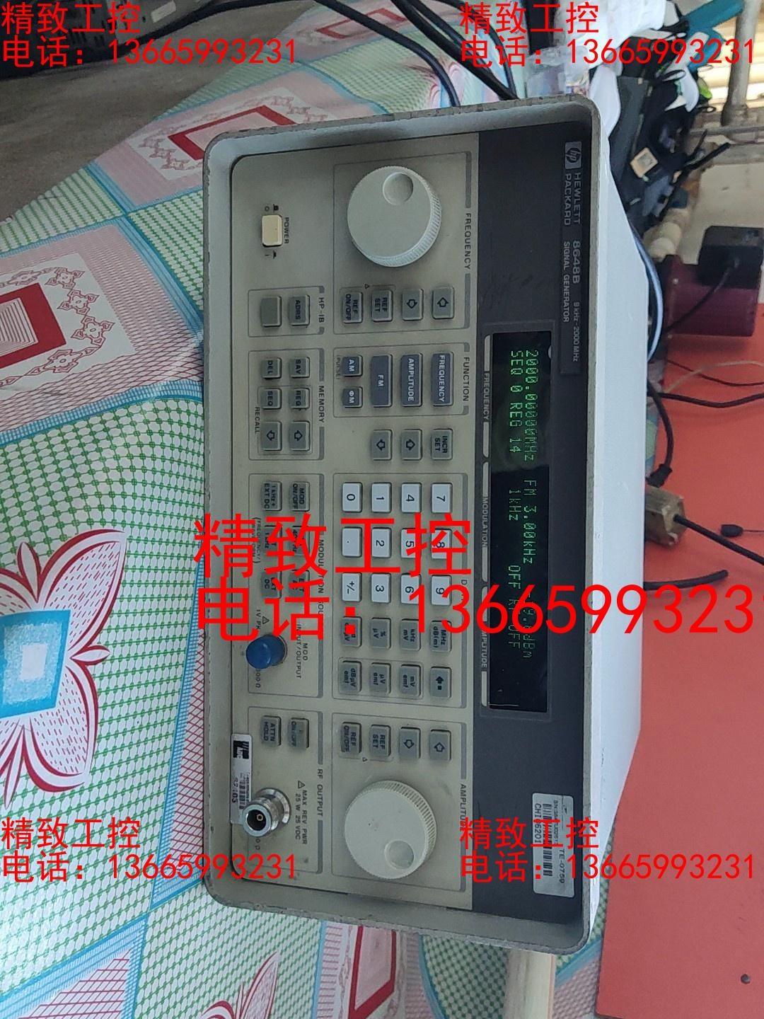 安捷伦8648B信号发生器，上电效果如图，其他不会测试，需要