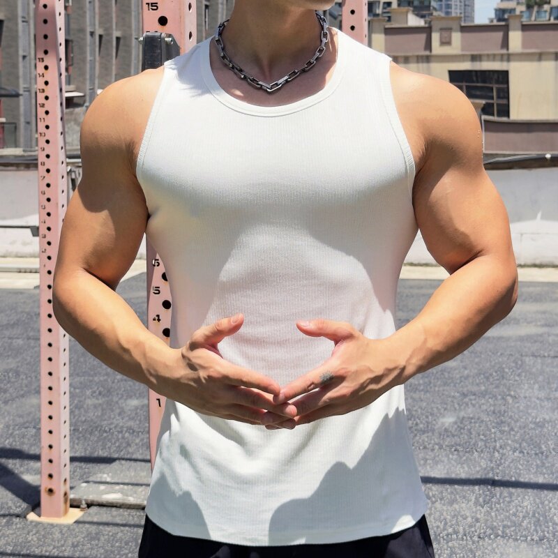夏季速干弹力健身背心男无袖T恤