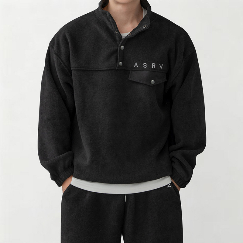 ASRV秋冬摇粒绒卫衣保暖加绒外套