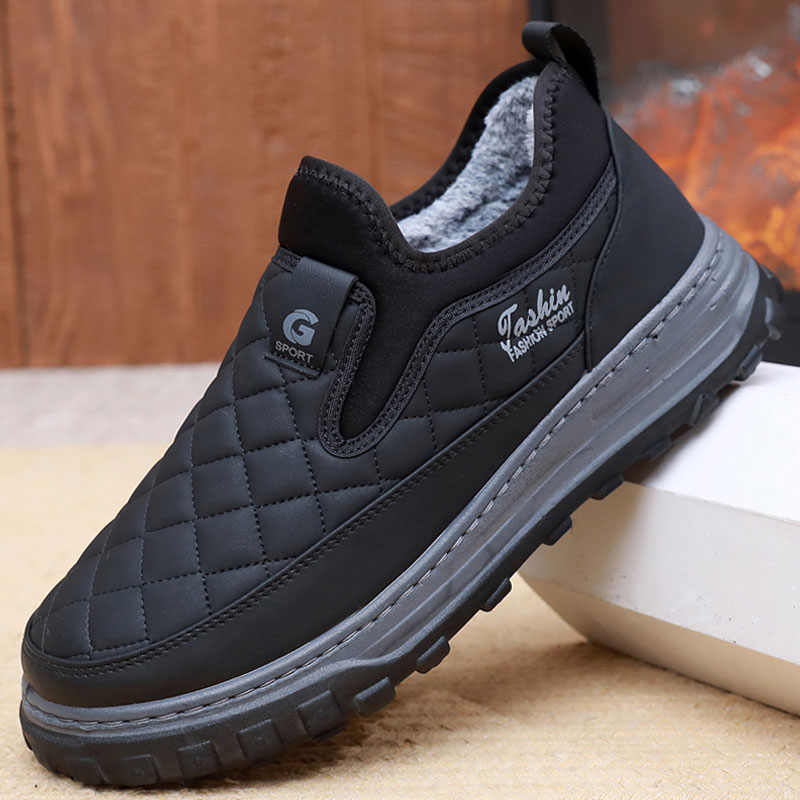 冬老北京布鞋男棉鞋加绒加厚中老年人爸爸鞋防滑男士耐磨新款男鞋