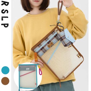 若素良品可爱多功能平板美术资料科目分类文件袋笔袋一体式 收纳包