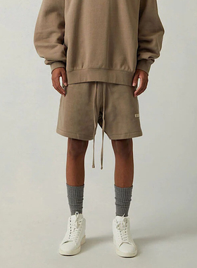 FOG宁波原厂FEAR OF GOD复线ESSENTIALS美式短裤男女植绒字母印花