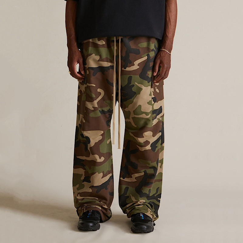 FOG高端ESSENTIALS24抽绳梭织休闲宽松长裤迷彩男女款工装休闲裤