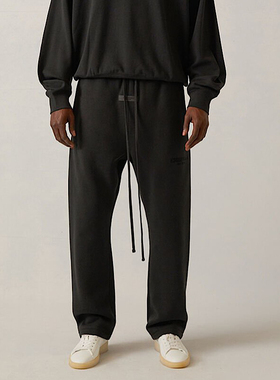 原厂FEAR OF GOD复线ESSENTIALS美式卫裤直筒男植绒印花休闲秋冬