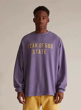 高端品质FOG复线ESSENTIAL美式长袖T恤男女同款重磅纯棉打底衫潮