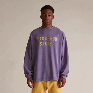 高端品质FOG复线ESSENTIAL美式长袖T恤男女同款重磅纯棉打底衫潮