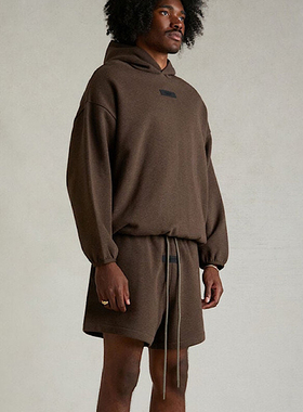 ESSENTIALS FOG2024SU卫衣帽衫弹力包边绒布花栗棕草木灰高端原版