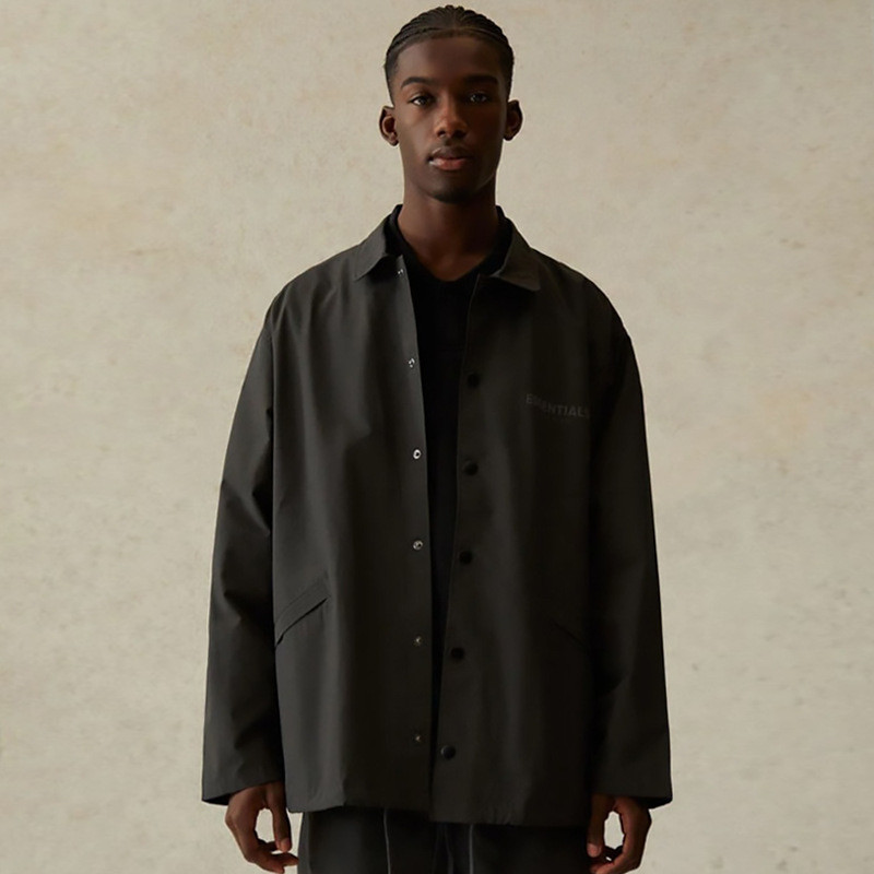 高端品质FOG FEAR OF GOD复线ESSENTIAL字母印花教练夹克男外套薄