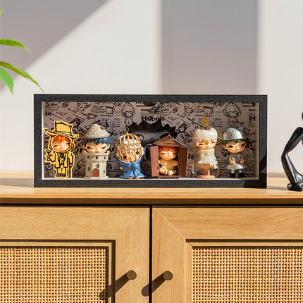 泡泡玛特小野1-7代展示盒立体相框展示场景装饰盲盒收纳盒展示盒