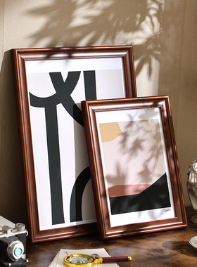 实木大相框挂墙画框装裱16 18 24 30 32寸 4K 8k开A3定制任意尺寸