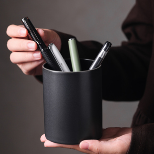 笔筒马克杯 陶瓷收纳筒 一口杯 漱口杯牙杯 一次性陶瓷杯定制LOGO