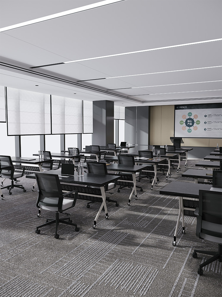 现代视觉12人会议桌，无障碍豪华高端商务谈判培训桌，可移动拼接