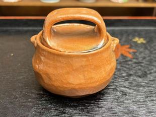 日瓷 七世川崎和乐 造 楽烧 赤楽 大渡茶入 | 茶道具。