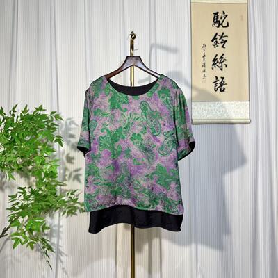 【萝黛-香云纱小衫】新中式国风 香云纱 刻花花萝 双面穿小衫