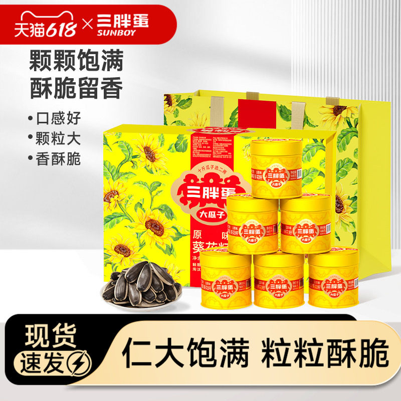 三胖蛋年货礼高档坚果礼盒高端原味大瓜子礼盒年货送礼健康零食