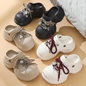 女款 2025新款 厚底增高踩屎感夏季 林润55洞洞鞋 外穿女士包头凉拖鞋