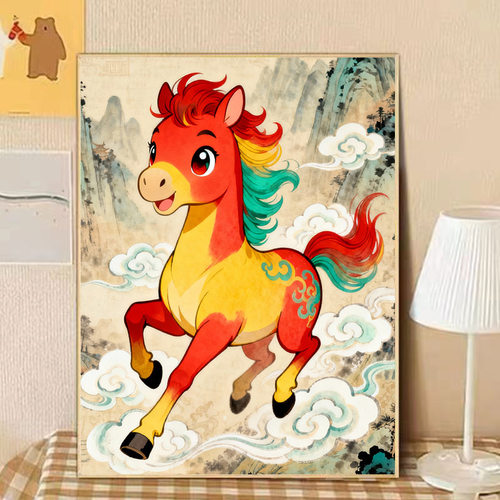 十二生肖国风钻石画满钻新款手工画卧室学生新手钻石贴十字绣带框