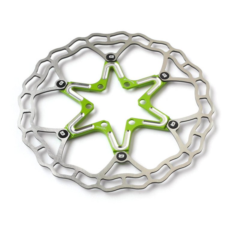 QUAXA山地车折叠自行车轻量74g浮动碟片碟盘160mm线碟油碟升级