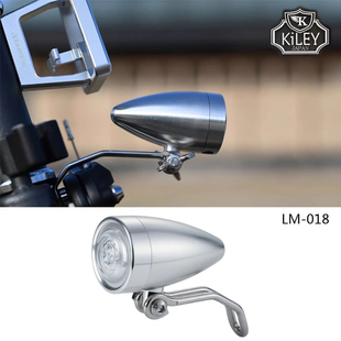 Kiley自行车灯夜骑行炮弹头复古前灯USB充电灯小布钢管车小径车