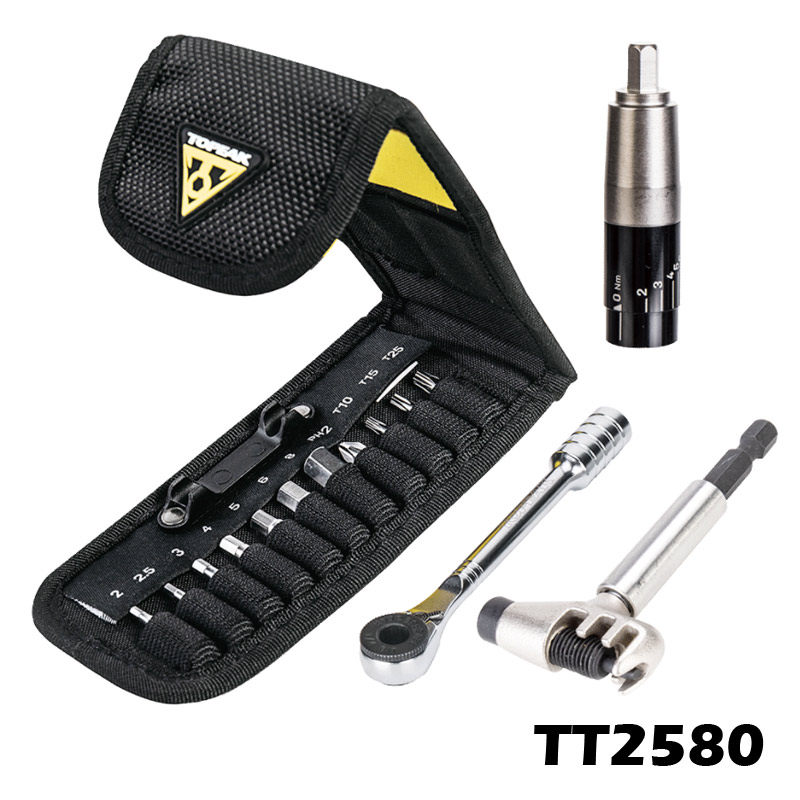 TOPEAK 미니 래칫 렌치 + 토크 소켓 - 12단 체인 브레이커 TT2580 자전거 공구 수리 키트