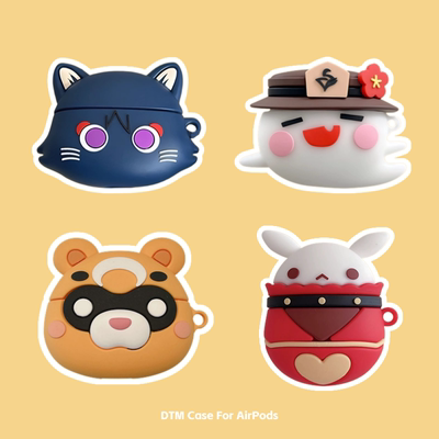 适用苹果airpods4代降噪版保护套pro锅巴2胡桃3二代三代airpodspro无线蓝牙耳机壳四代五代硅胶防摔原神周边