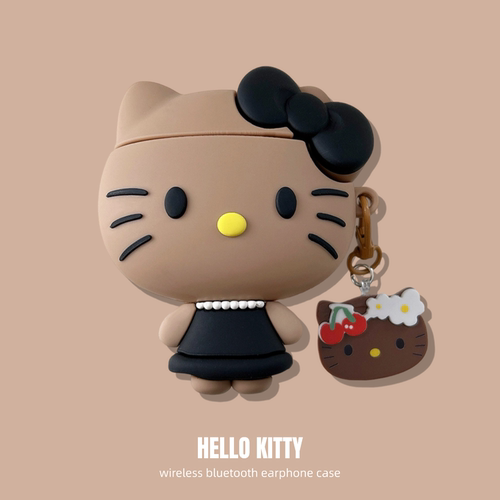 适用vivo tws5 hifi保护套iqootwsair3黑皮kitty猫a4可爱vivotwsair3pro防尘塞3e 3i蓝牙耳机壳air3硅胶1e 1i