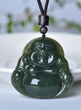 女和田玉佛公青玉带证书正品