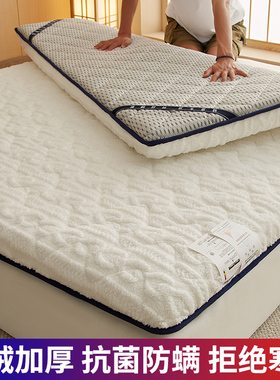 床垫软垫家用垫被床褥加厚法兰羊羔绒榻榻米垫子1.8铺底1.2米1.5