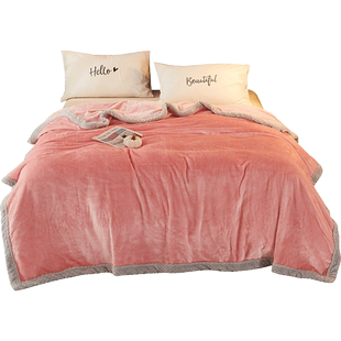 铺床法兰绒毯床单人珊瑚绒毛毯子垫空调毛巾被子春秋薄款夏季盖毯