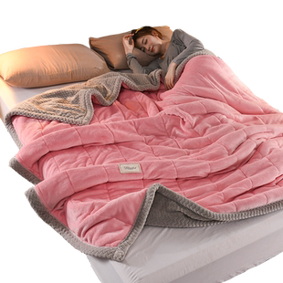 毛毯被子加厚保暖午睡法兰绒盖毯珊瑚绒床单铺床少女学生宿舍毯子