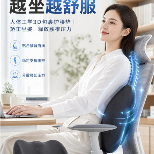 乐范人体工学久坐护腰靠垫