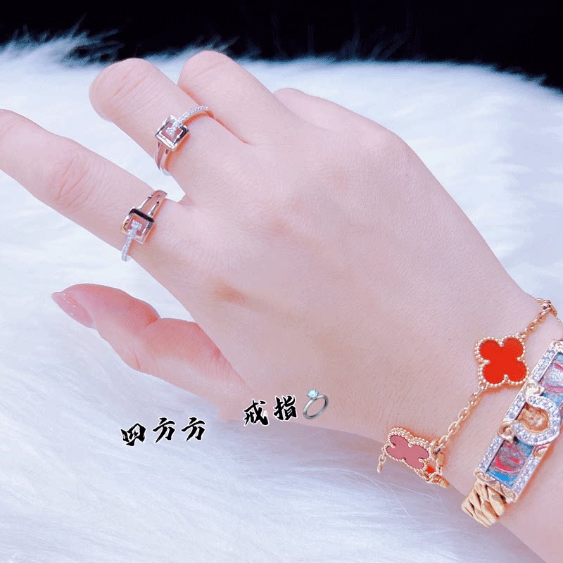 泰国佛牌 四方戒指 纯银戒指  精默 新品
