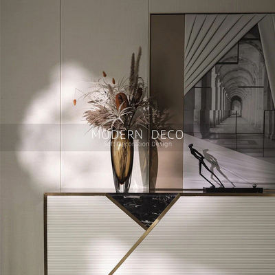 MODERN DECO现代轻奢样板间饰品琥珀色手工玻璃花器玄关家居摆件