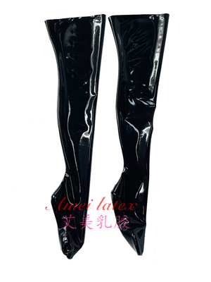 乳胶长筒袜 女 乳胶高筒袜 Latex stockings 瘦腿袜 定制