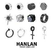 韩版 无耳洞耳钉男士 耳夹单只潮男个性 钛钢吸磁铁耳钉耳环耳饰潮流