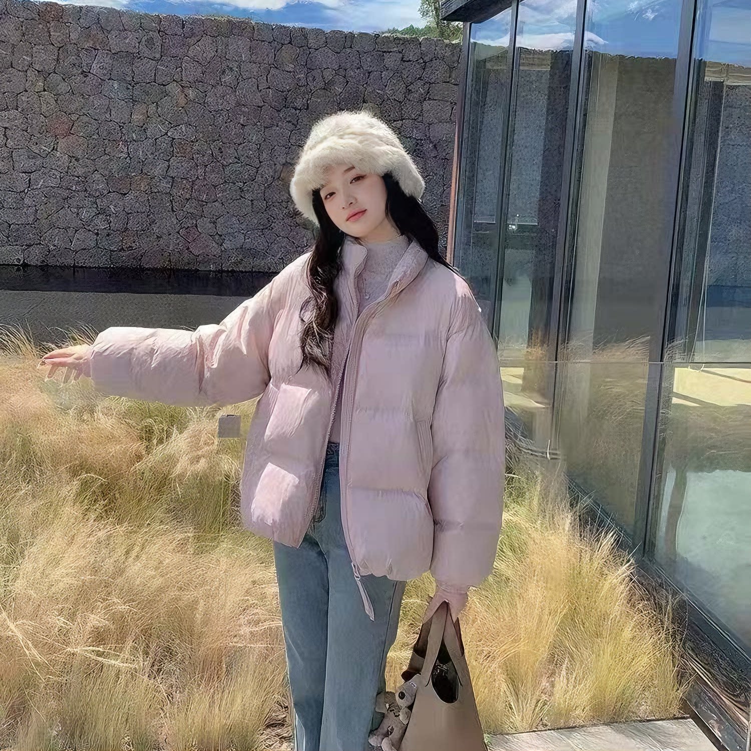 花栗鼠小姐蛋壳6.0白鸭绒羽绒服