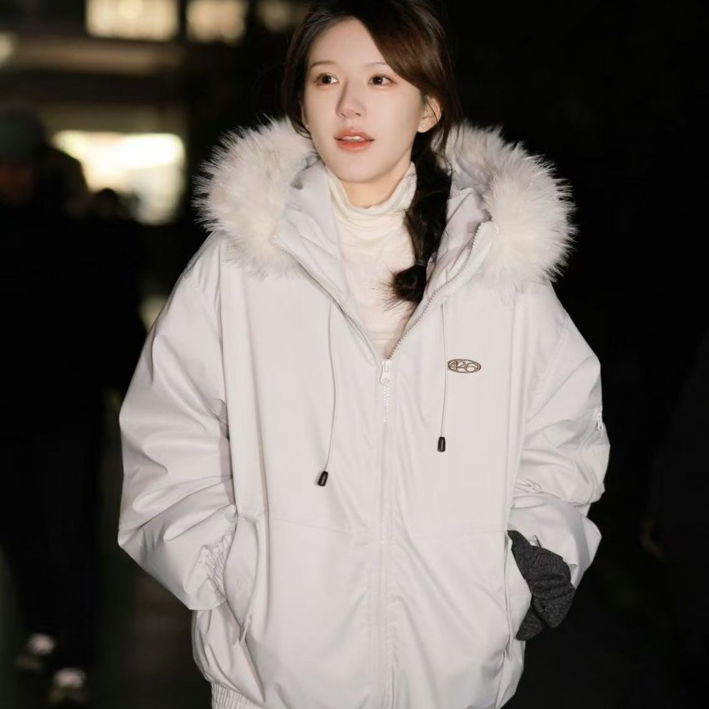 超好看露思同款大毛领加厚派克服