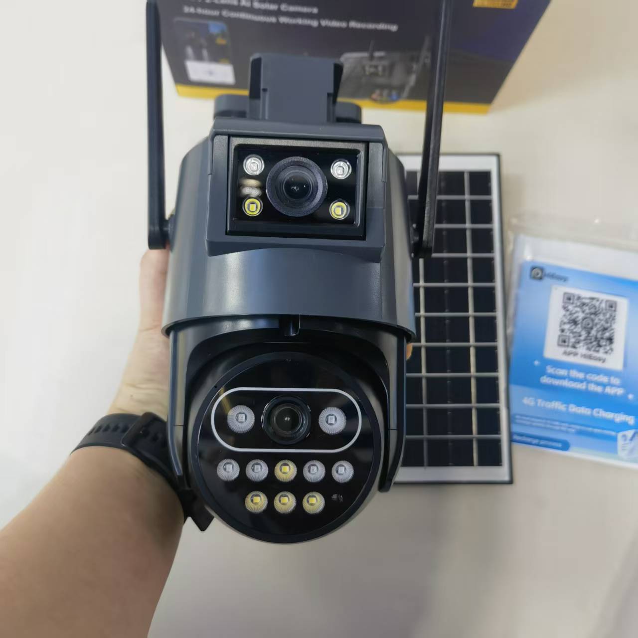 欧版4G摄像机new跨境AOV不插电HiEasy太阳能摄像头camera