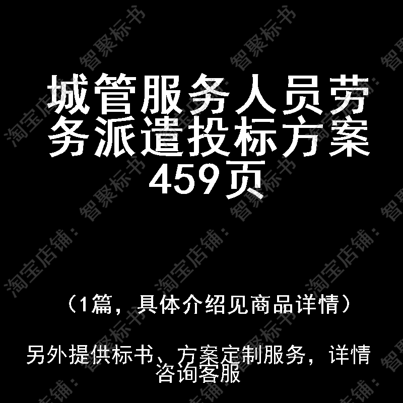 城管服务人员劳务派遣投标书文件方案制作范本模板