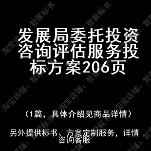 发展局委托投资咨询评估服务投标书文件方案制作范本模板