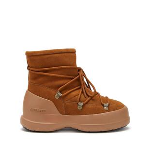 BOOT女士雪地靴保暖防滑轻便吸汗系带短筒厚底绒面冬季 代购 MOON