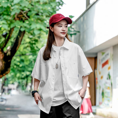 夏季新款bdls休闲衬衫纯色百搭