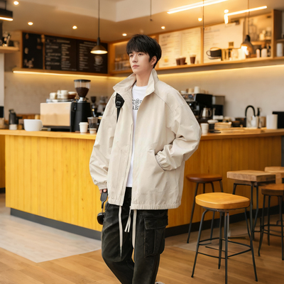 日系cityboy宽松休闲立领夹克