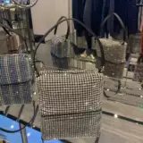 Сумка подмышку, сумка через плечо, сумка для телефона, небольшая сумка, сумка с петлей на руку, инкрустировано бриллиантами