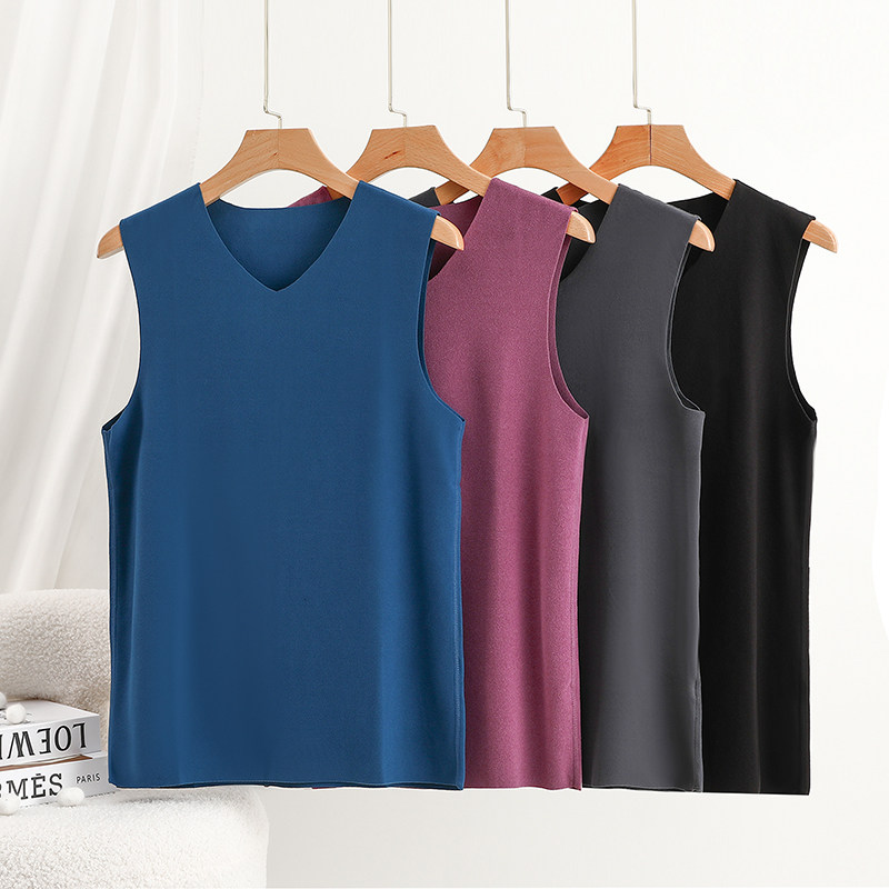 男士无痕保暖背心大码加绒