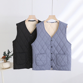 秋冬加厚棉马甲男女款 上衣外穿 德绒保暖背心加绒坎肩马夹大码 无袖